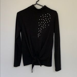 Zara Black sweater with pearls